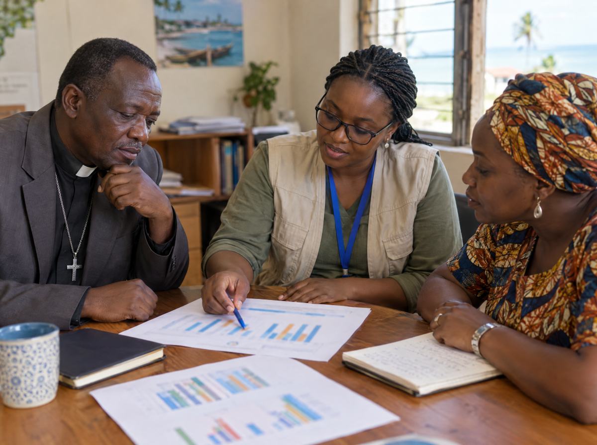 Illustration of a partnership planning meeting